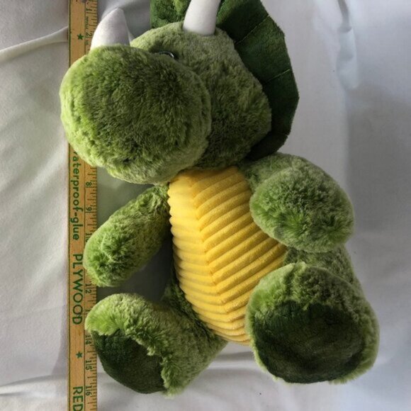 Kellytoy Green Triceratops Dinosaur Xtra Soft Luxe Fur Stuffed Plush Animal - Picture 13 of 13